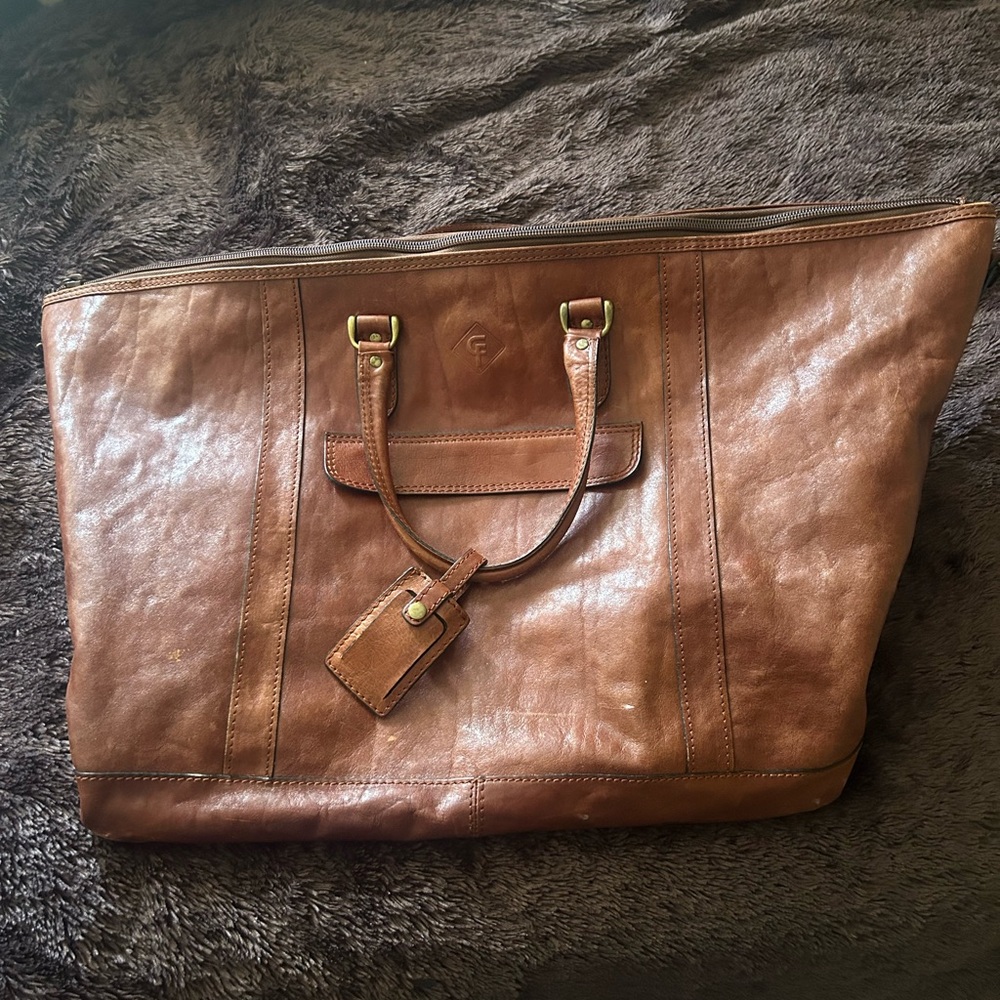 CHRISTINA FISCHER Big Brown Leather Bag